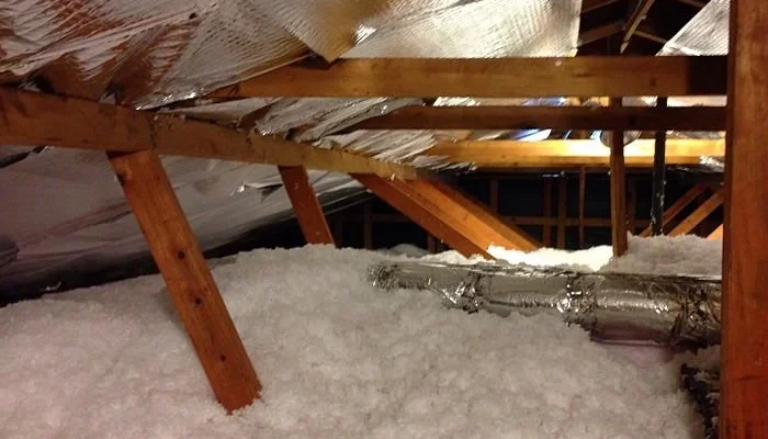 Inside attic of Austin home